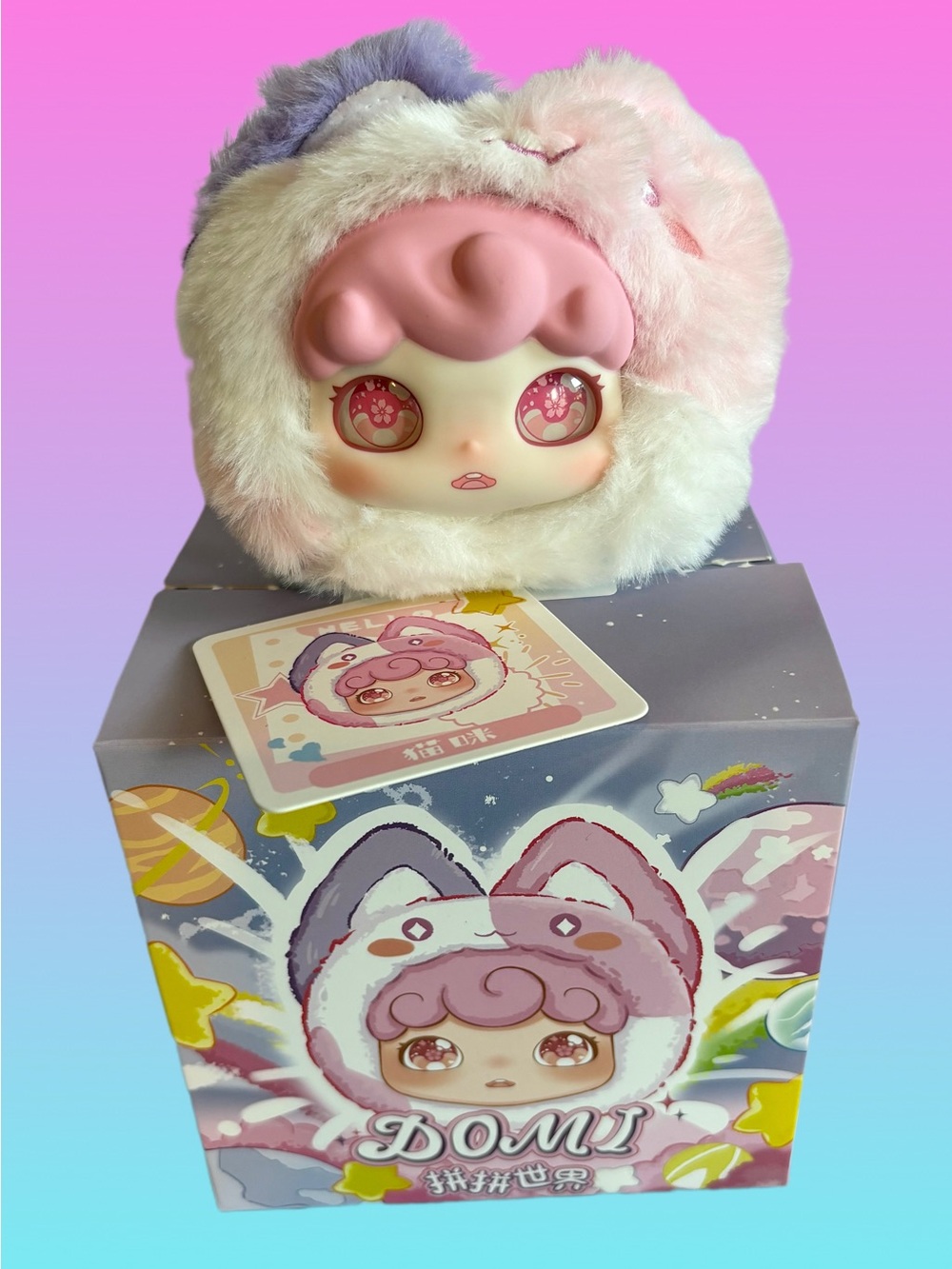 DOMI Pin Pin World - Pink Fox - Confirmed Hanging Bag Charm Pouch